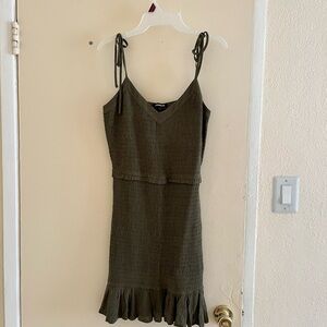 Express Olive Green Mini Dress